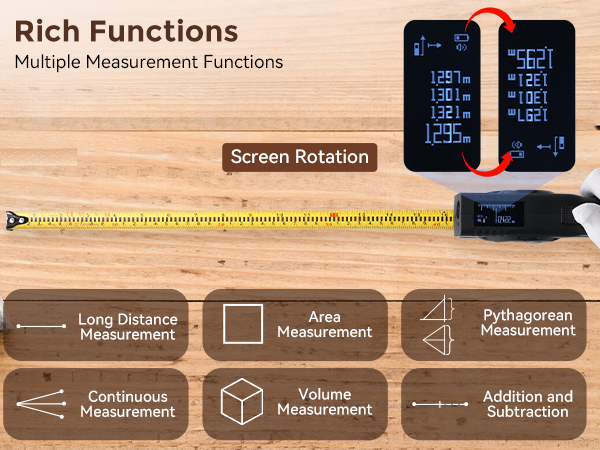 Laser Measuring Tape with Tape Measure