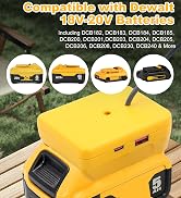 QKJCE Starlink Mini Battery Adapter Compatible with DeWalt, [Low Voltage Cutoff Protection] 5FT S...