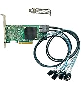 SAS HBA Card Compatible with LSI 9300-8i IT Mode PCIe SATA Expansion Card, 8-Port 12Gbps PCIe 3.0...