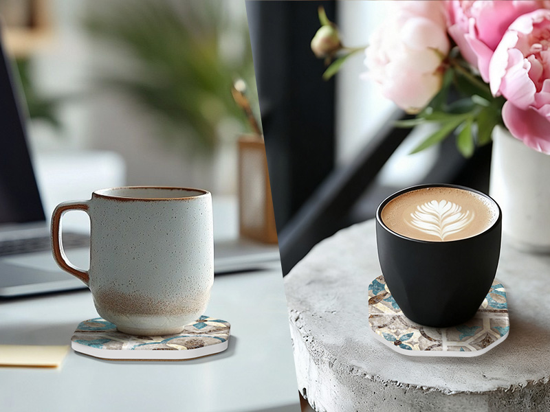 umirro ceramic coasters for coffee table desk