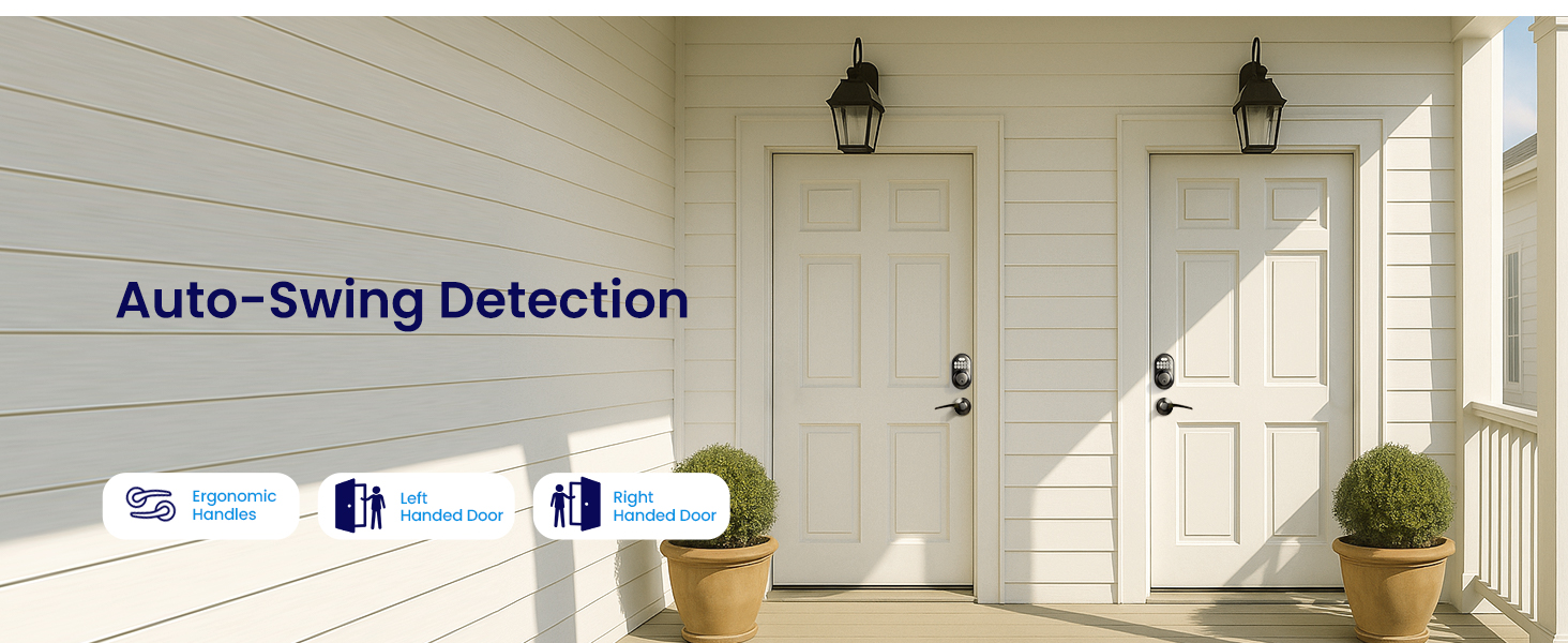 keyless entry door lock with handle 