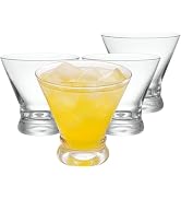 ZEREOOY Martini Glasses Set of 4- Stemless Martini Glasses-8oz Margarita Glasses Dessert Cups-Mar...