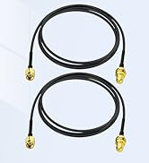RP-SMA Male Right Angle to RP-SMA Female Bulkhead Mount RG174 WiFi Antenna Extension Cable