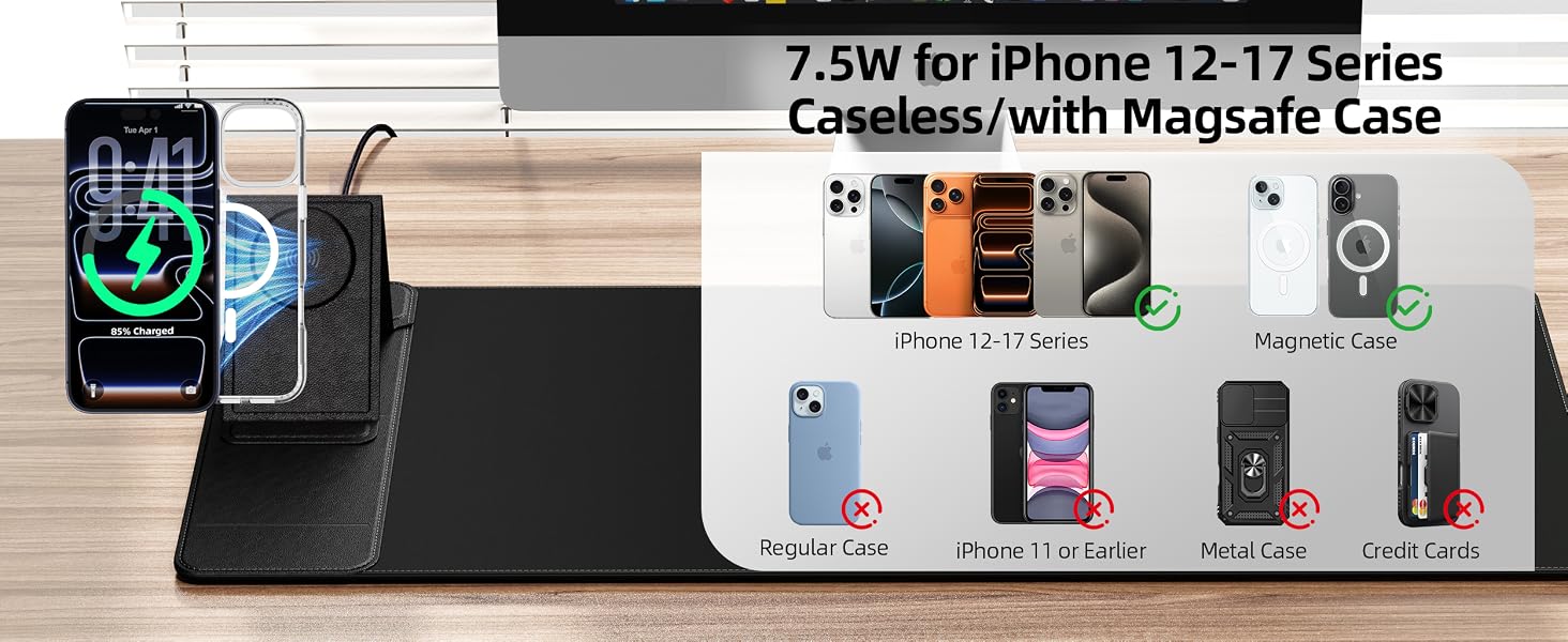 wireless charging desk mat