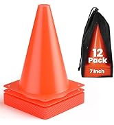 GHB Soccer Cones 7" 9" of 12 24 Pack Disc Soccer Sport Cones Training Field Marker Agility Cones ...