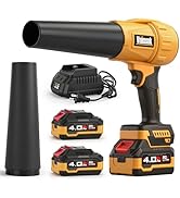 Electric Cordless Leaf Blower with Battery and Charger, Extended Nozzle, Mini Jet Dry Fan, Ultra ...