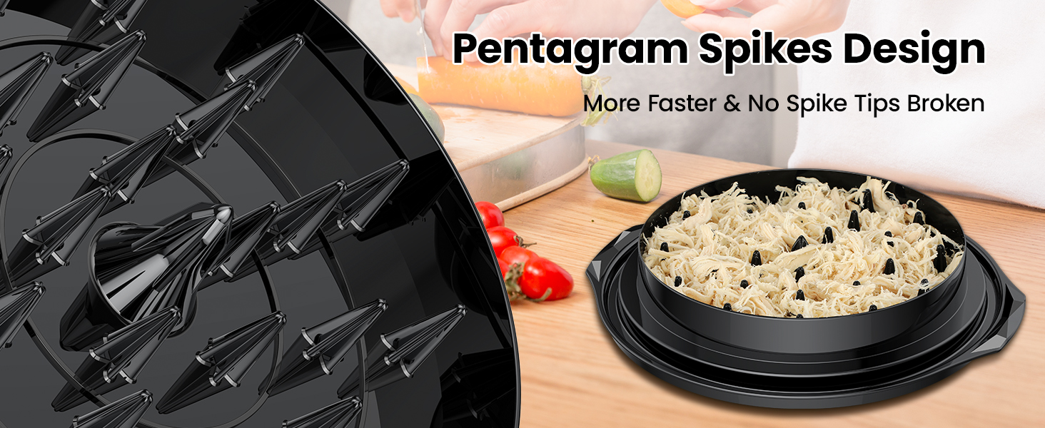 Chicken Shredder Large Chicken Breast Meat Shredder Tool Twist Brush home essentials kitchen gadgets