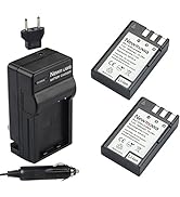 Newmowa EN-EL9/EN-EL9a Replacement Battery (2-Pack) and Charger Kit for Nikon D40, D40X, D60, D30...