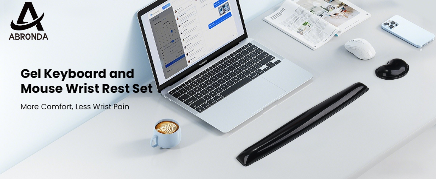 Gel Keyboard and Mouse Wrist Rest Set More Comfort, Less Wrist Pain