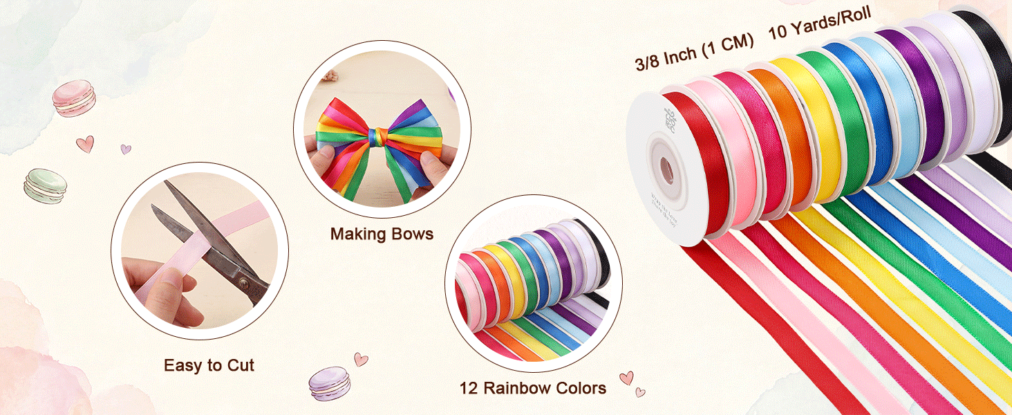 Rainbow Ribbon 12 Colors