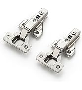 Ravinte 1 Pair 2 Packs Full Overlay Cabinet Door Hinges,105 Degree Adjustable Concealed Kitchen C...