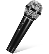 NUOBESTY Microphone for Kids, 6.4" Fake Toy Microphones for Toddler Plastic Pretend Play Mic Prop...