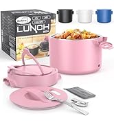 Buddew 100W Electric Lunch Box, 33-Ounce Portable Food Warmer for Work/Office/Car/Travel 12V/24V/...