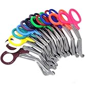 12/Pack Assorted Rainbow Colors Trauma Paramedic Shears Scissors 7.5" Made of Premium Quality Sta...