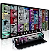 Office Excel Cheat Sheet Desk Pad, Gaming Excel Shortcuts Mousepad, Large Mouse Pad for Desk, 31....