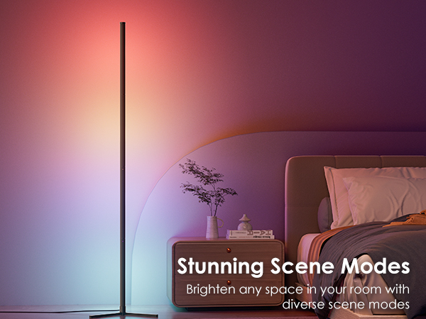 rgb corner floor lamp