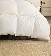 BPC Organic Feather Down Comforter California King, Hotel-Luxury Fluffy Duvet Insert with Cotton ...