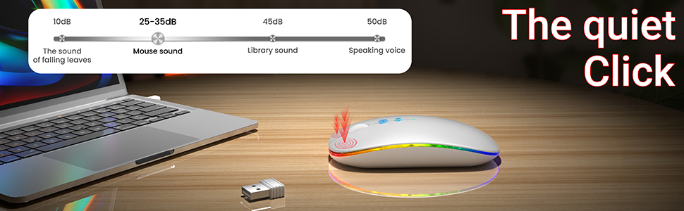 Silent wireless mouse