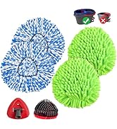Mop Heads Replacements for Ocedar Easywring RinseClean 2 Tank Spin Mop Replace Heads for O Cedar ...