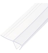 uxcell Shower Door Side Seal, WidenF-Type Shower Door Sweep for 3/8" Glass 130" Long Silicone Fra...