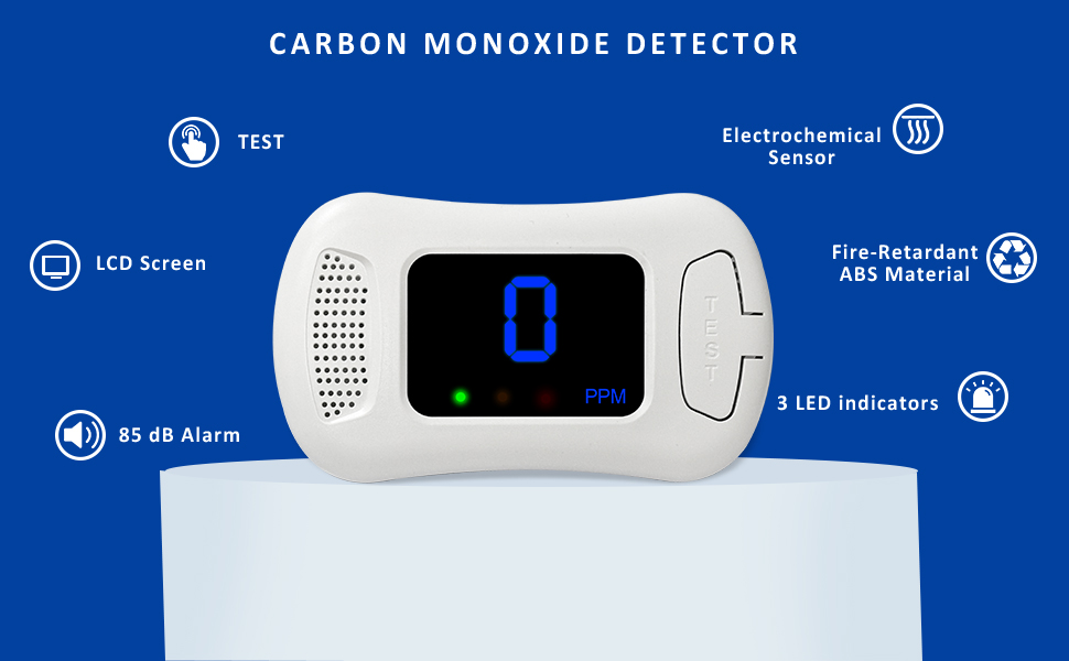 3 Packs Carbon Monoxide Detectors