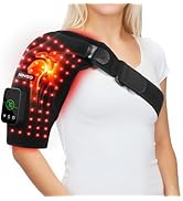 Keneo Red Light Therapy Shoulder Wrap with Heating Pad - 660nm & 850nm LED Technology, Cordless R...
