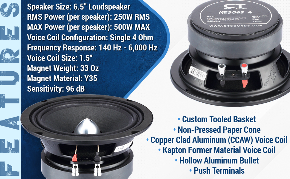6.5&amp;#34; midrange loudspeaker 6.5 pa speaker pro audio 6.5 inch 250 watts rms car speaker 6 1/2 loud