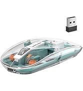 Wireless Mouse Bluetooth Slim Transparent Tri-Mode Clear LED Light Cool Ultralight Cordless Compa...