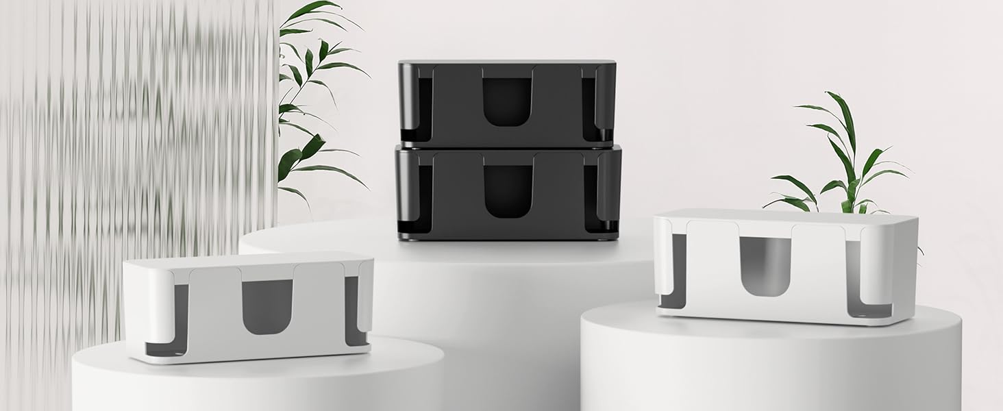 cord concealer power strip box large cable management box small cable management box