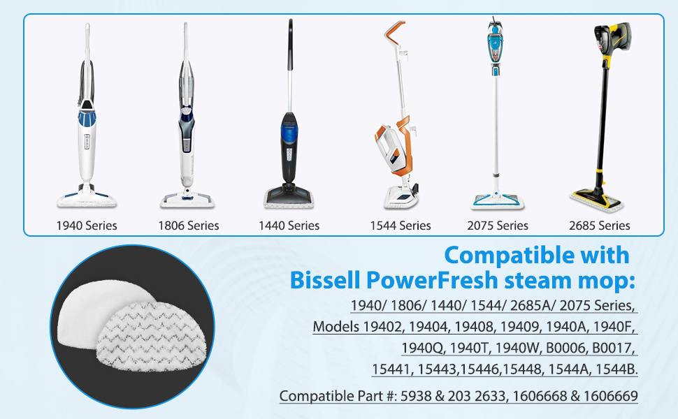 bissell steam mop pads
