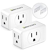 LENCENT 3 Prong to 2 Prong Adapter, Plug Extender, Wall Plug Splitter with 3 AC Outlets, Travel P...