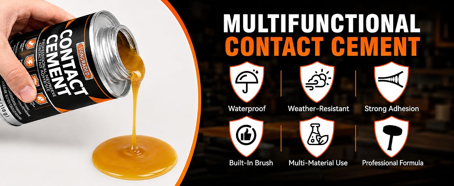 Multifunctional contact cement with waterproof and strong adhesion features
