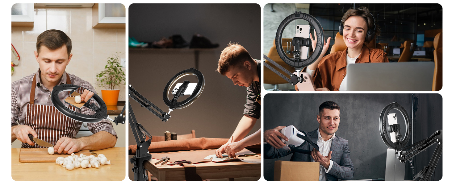 overhead phone mount with light