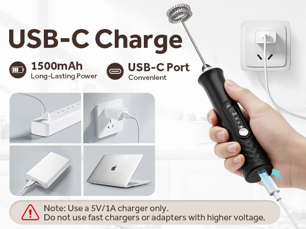 rechargeable milk frother