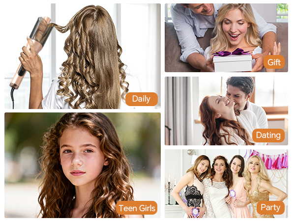 LANDOT Automatic Rotating Curling Iron: Easy-to-Use Self Spinning Ceramic Curling Wand 1-inch