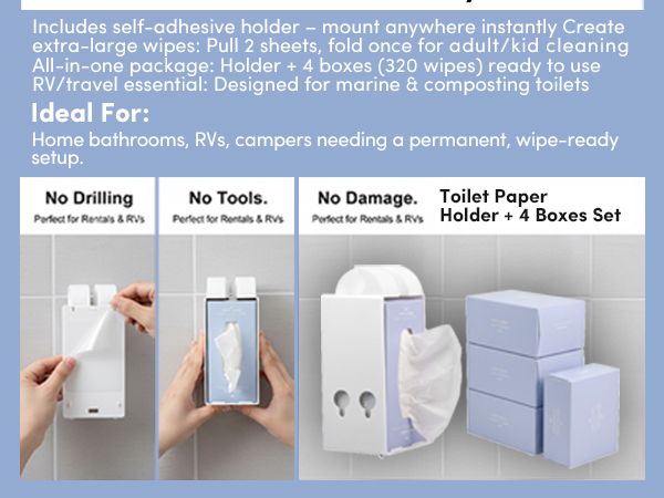 Septic Safe Tube Free Toilet Paper