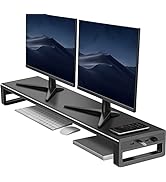 Dual Monitor Stand Computer Riser with USB 3.0 Hub Ports, Aluminum Strong&amp;Sturdy Stand for Double...