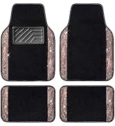 CAR PASS Bling Rhinestone Diamond Car Floor Mat, Crystal Sparkly Shining Glitter Carpet Waterproo...