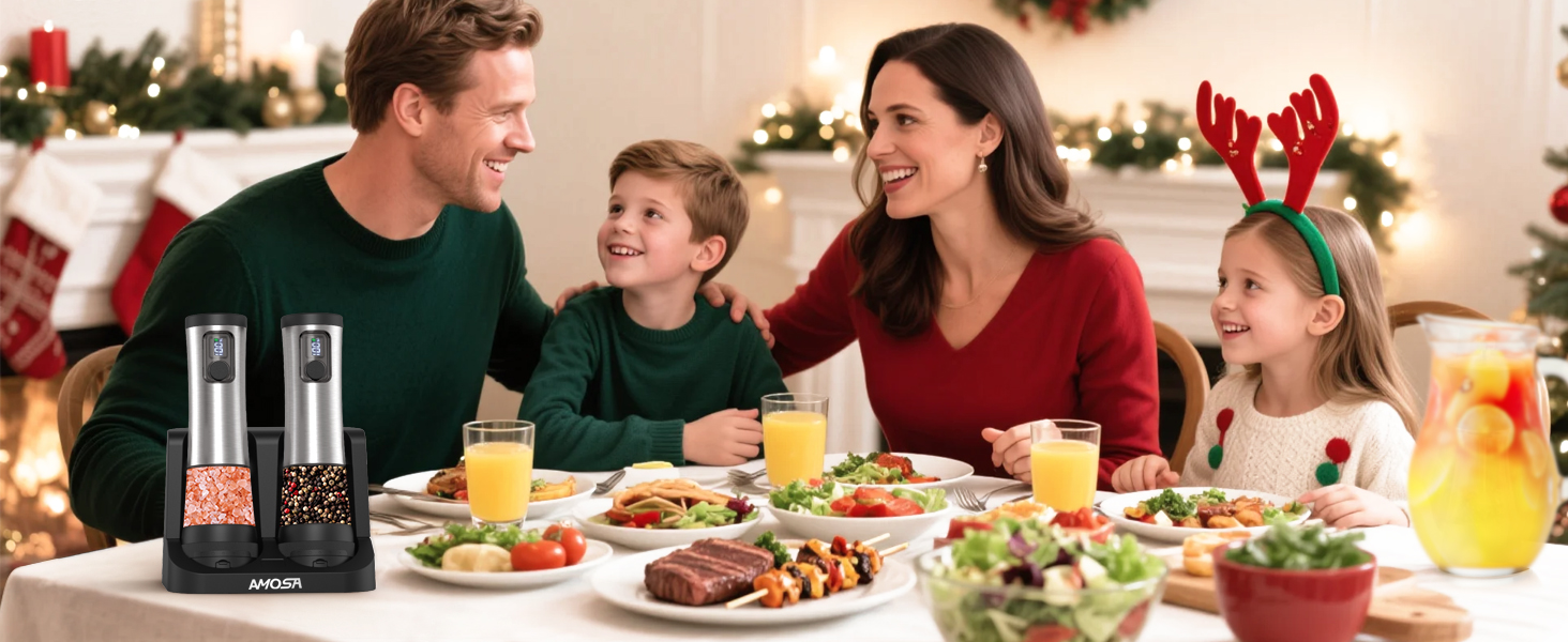 rechargeable salt and pepper grinder set