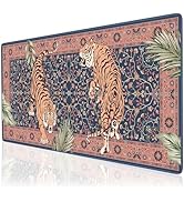 Anyshock Tiger Desk Matt for Desktop, Floral Gaming Cute Desk Mat, Non Slip Keyboard and Mouse Pa...
