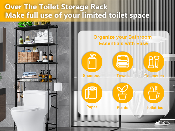 bathroom storage over toilet