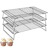Pleafind 3 Pieces Stackable Cooling Rack Set, 16 x 10 Inch Stainless Steal Roasting Rack, Cooling...