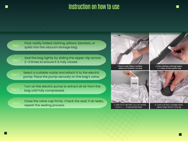 Instruction on how to use