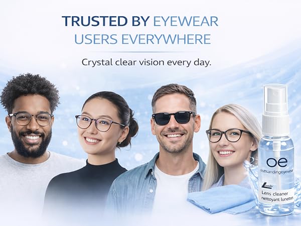 Outstanding Eyewear alcohol-free lens cleaner for glasses, sunglasses, and screens