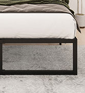 Lutown-Teen 14 Inch King Bed Frame Sturdy Mattress Foundation, Heavy Duty Metal Platform with Ste...