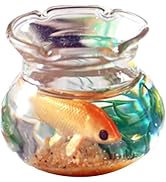 Dollhouse Fish Tank, 1:12 Scale Miniature Resin Accessories for Garden Scene Decor, Realistic Chi...