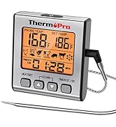 ThermoPro TP16S Digital Meat Thermometer for Cooking and Grilling, BBQ Food Thermometer with Back...