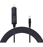 12V 24 V DC 5.5mm x 2.1mm Car Cigarette Lighter Extension Power Supply Adapter Cable with LED for...
