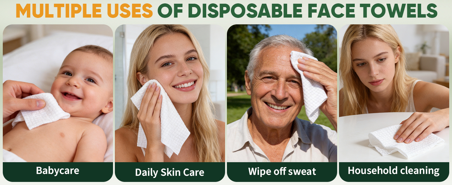MULTIPLE USES OF DISPOSABLE FACE TOWELS