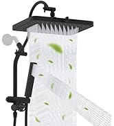 Hibbent Upgraded cUPC Certified 13'' Shower Head Combo, High Pressure 5-spray Rainfall Showerhead...